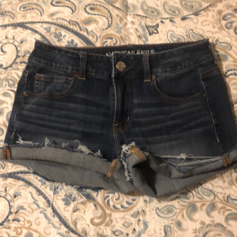 Dark wash jean shorts - Picture 1 of 2